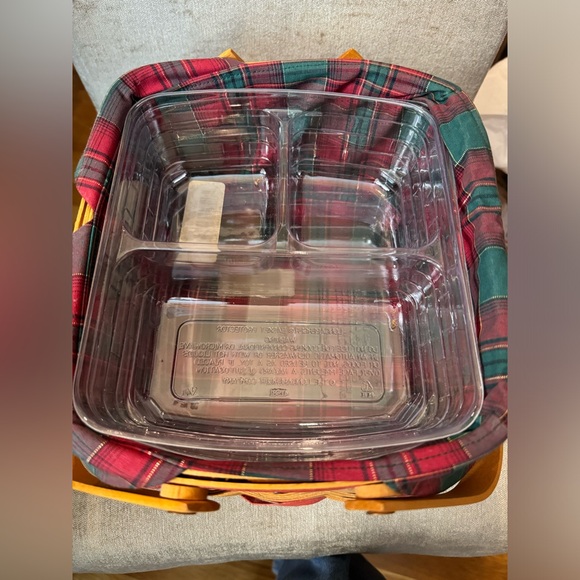 Longaberger 2000 Christmas Collection Deck The Halls Basket - liner & protector - Picture 5 of 12